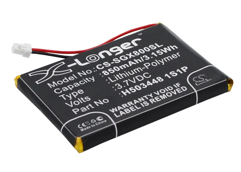 CS-SGX800SL Baterie 850mAh compatibel met [SKYGOLF] SkyCaddie Aire, SkyCaddie Aire 2, SkyCaddie Aire II, X8F vervangt H503448 1S1P