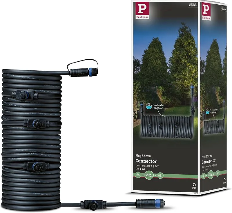Paulmann 939.30 Outdoor Plug & Shine Connector 10m 1in-5out