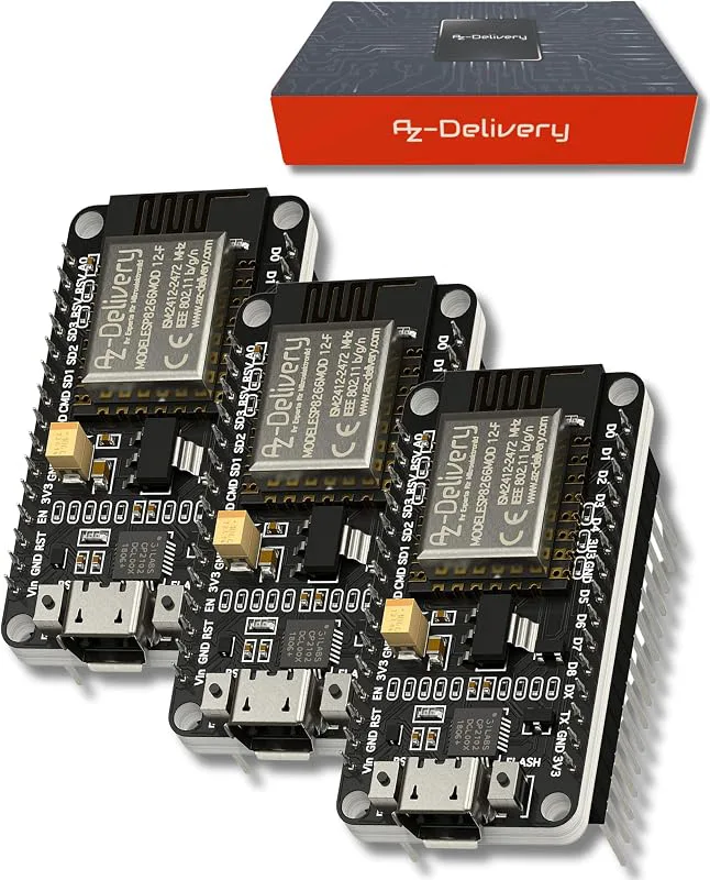 AZDelivery 3 x NodeMCU Amica Module V2