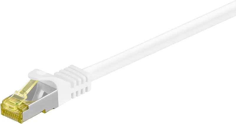 Goobay 92665 Lan kabel 5 meter dubbel skärmad S-FTP – nätverkskabel CAT 7 kabel 5 m – LAN kabel CAT 7 med 10 Gigabit – R