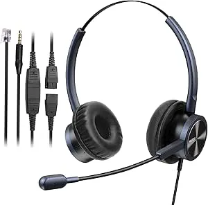 MAIRDI Telefonheadset med mikrofon brusreducering