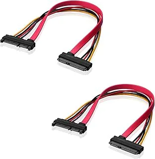 Förlängningskabel (7 + 15 sata, uttag till kontakt, 22-stifts, 30 cm)