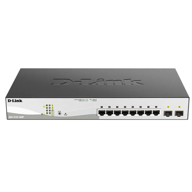 D-Link DGS-1210-10MP hanterad L2/L3 Gigabit Ethernet switch