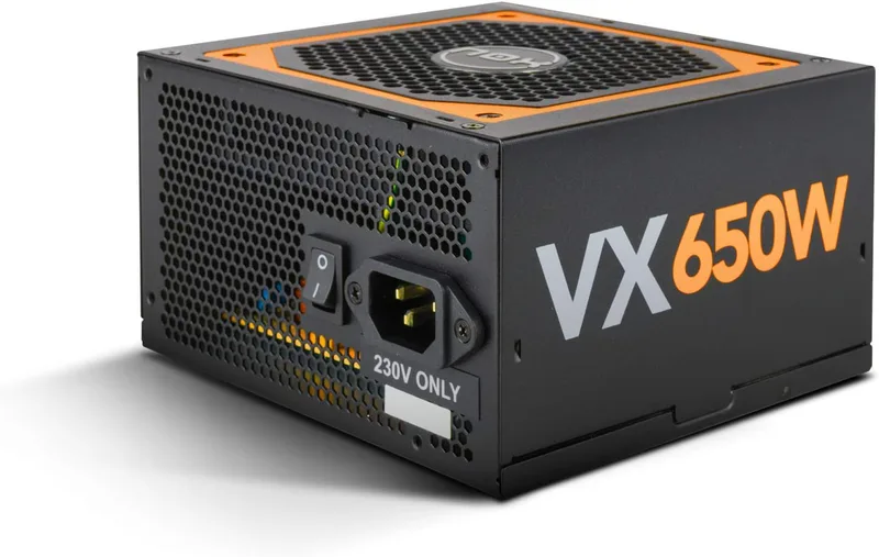 NOX XTREME PRODUCTS PC-strömförsörjning 650W URANO VX 650W -NXURVX650BZ- 650 W, 80 plus brons certifierad, 120 mm fläkt med PWM-kontroll, platta och extra långa kablar, svart : Nox