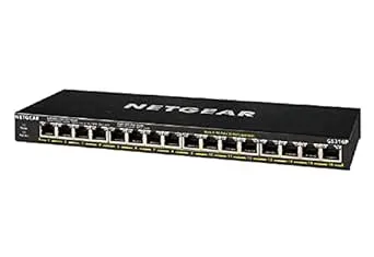 NETGEAR PoE switch 16-port Gigabit Ethernet ohanterad nätverksswitch (GS316P)