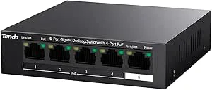 Tenda Gigabit PoE-switch 5 portar