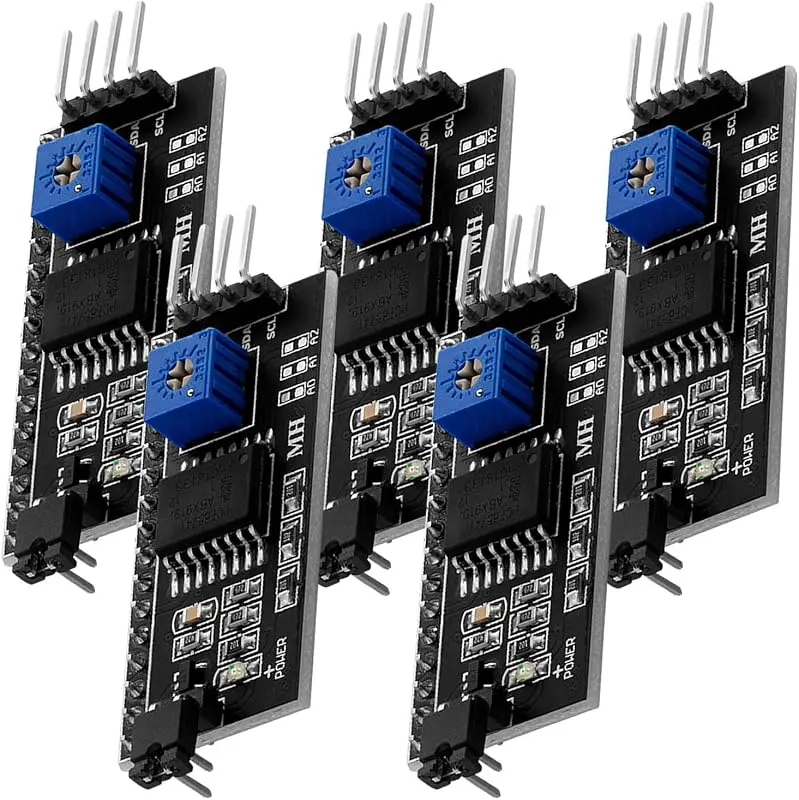 AZDelivery 5 x I2C Serial Adapter Board Module Interface för LCD Display 1602 och 2004