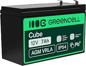 Green Cell Blybatteri AGM 12V 7Ah VRLA