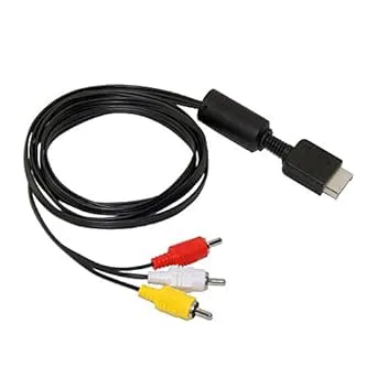 RCA COMPOSITE VIDEO AUDIO AV-KABEL FÖR SONY PLAYSTATION PS 1 / PS2 / PS 3