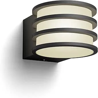 Philips Hue Lucca svart: vägglampa för utomhusbruk