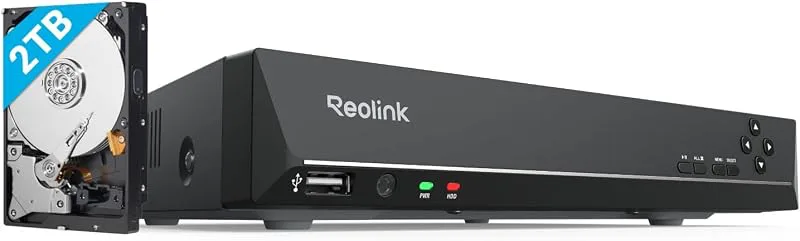 Reolink 4K PoE NVR 8 Kanals CCTV Kamerasystem Nätverksvideoinspelning