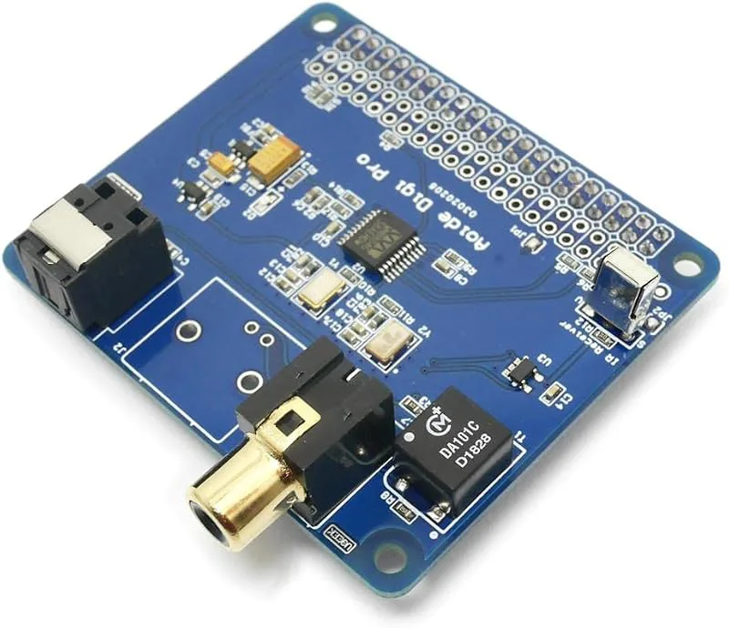 DollaTek HIFI Digi + digitalt ljudkort I2S SPDIF optisk fiber RCA för Raspberry Pi 3 2 modell B B