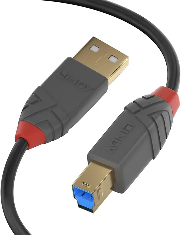 Lindy 3 m USB 3.2-kabel. USB-A hane till USB-B 3.0 hane typ B