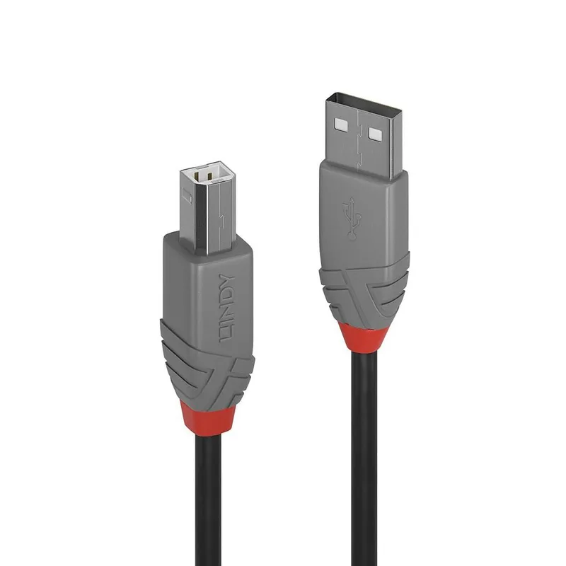 Lindy 2 m USB 2.0-skrivarkabel, USB-A till USB-B-kabel