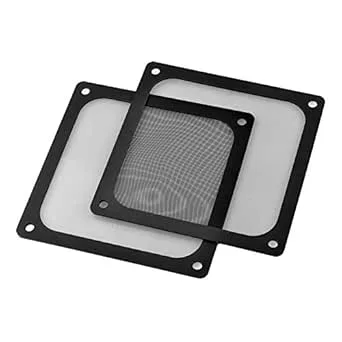 S SIENOC 2 x 120 mm magnetiskt näthölje, kylare, dammsäkert dammfilter, grilllock för PC dator (2 x 120 mm, svart)