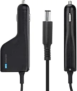 Getue 19,5 V 4,62 A 90 W biladapter billaddare för DELL laptop notebook bil för de flesta Latitude XPS Precision Vostro Adamo Studio Inspiron bärbara datorer också lämpliga 19,5 V 3,34 A 65 W