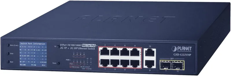 PLANET GSD-1222VHP nätverksswitchar