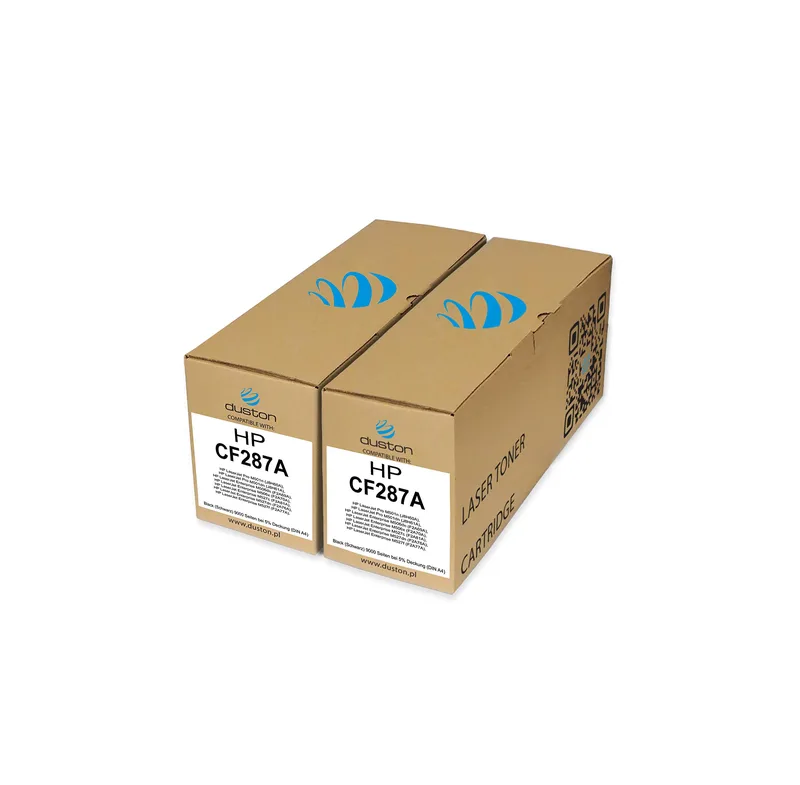 2X CF287A, 87A svart Duston toner