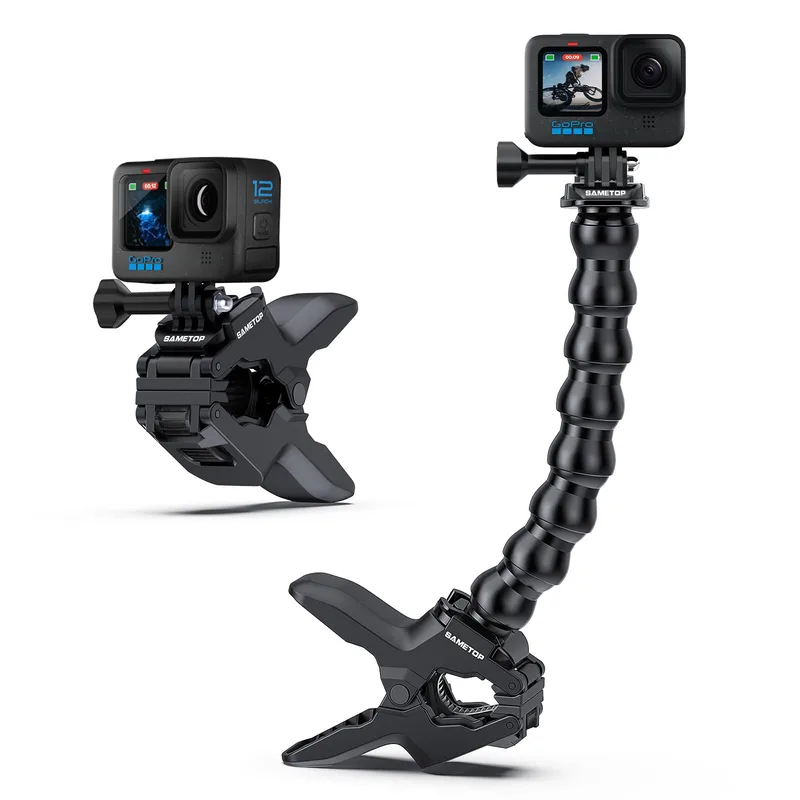 Sametop Jaws Flex Clamp-fäste med justerbar gåshals för GoPro och actionkameror