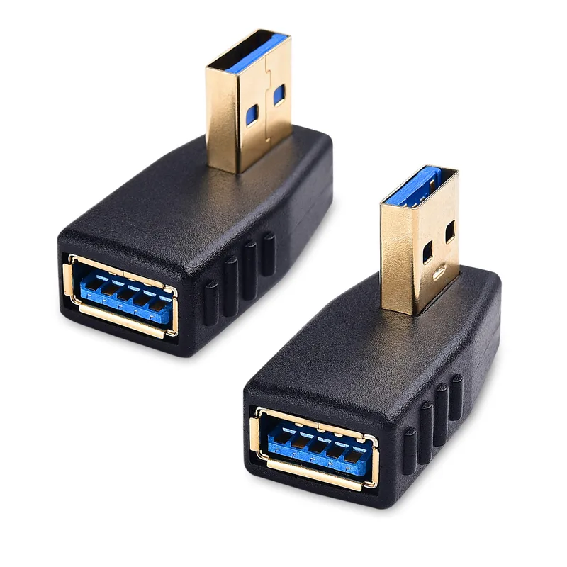 Cable Matters vinkeladaptrar för USB 3.0, vänster och höger 90 grader