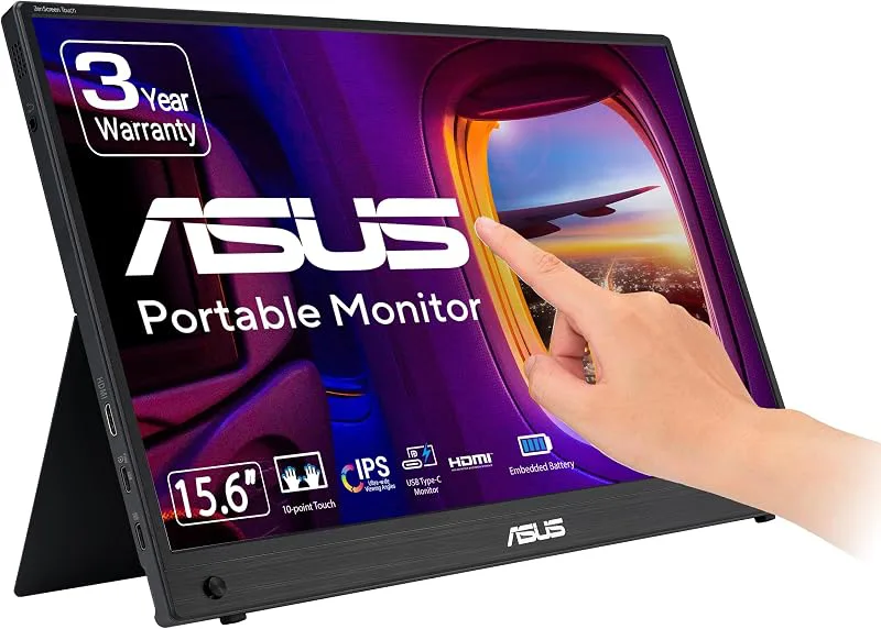 ASUS ZenScreen MB16AMTR écran plat de PC 39,6 cm (15.6") 1920 x 1080 pixels Full HD LCD Écran tactile Noir