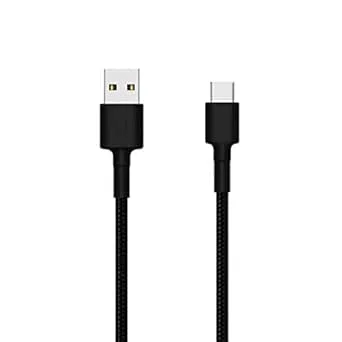 MI typ-C flätad svart kabel