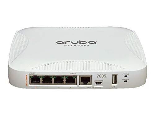 HPE Aruba 7005 (RW) 4-portars 10/100/1000BASE-T 16 AP och 1K klientstyrenhet (renoverad)