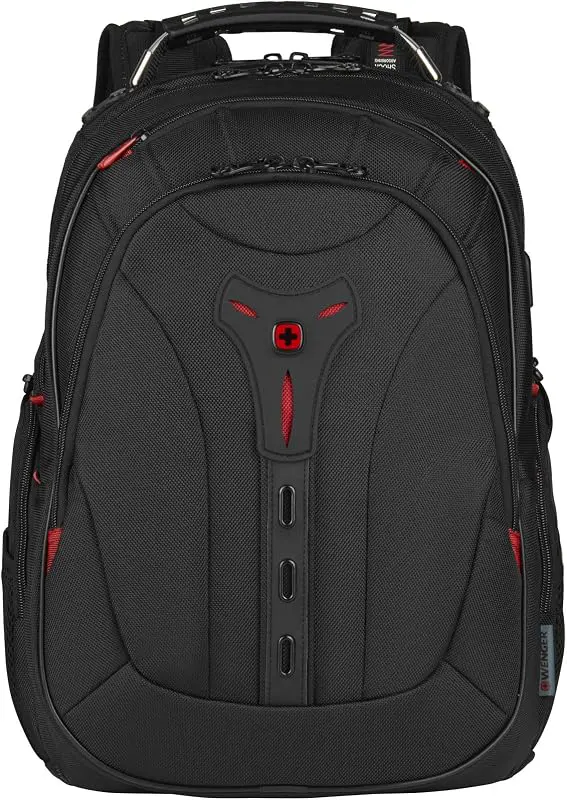 Wenger 606492 Pegasus Ballistic Deluxe 14'/16' Expandable Laptop Backpack, Padded Laptop Compartment with SmartCharge US