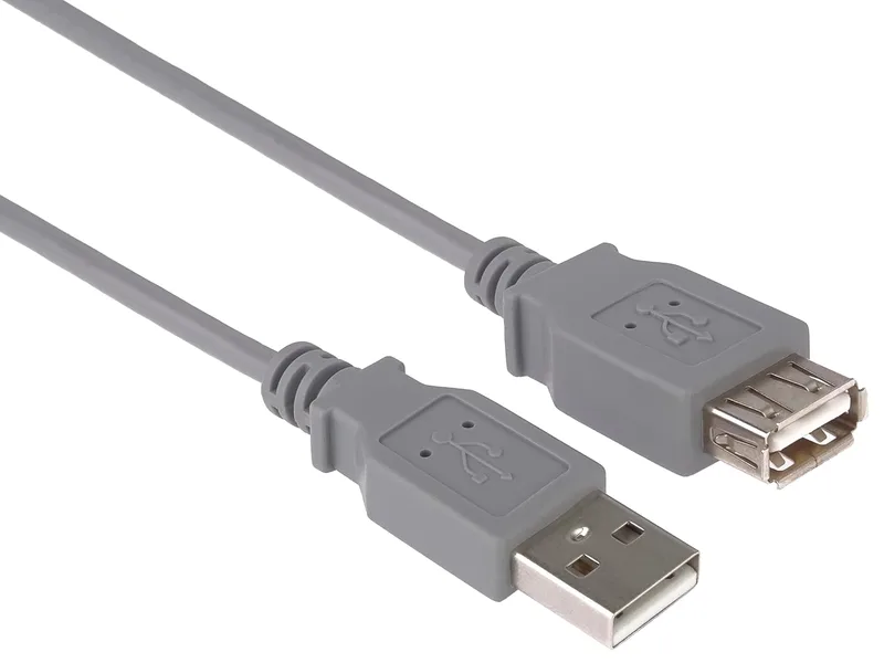 PremiumCord USB 2.0 förlängningskabel 0,5 m, HighSpeed datakabel upp till 480 Mbit/s, laddkabel, USB 2.0 typ A-uttag till kontakt, 2 x skärmad, färg g
