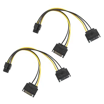 Bolongking 6-stifts PCIe till dubbel SATA-strömkabel