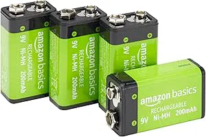 Amazon Basics Uppladdningsbara cellbatterier 9 V