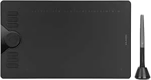HUION HS610 10 x 6,25 tums grafisk bricka, med 8192 penntryck och lutningsfunktion, 28 expressnycklar och 1 fingertouch-ring, perfekt ritbricka för hemmaarbete och fjärrinlärning