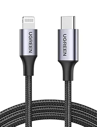 UGREEN MFi-certifierad USB-C till Lightning-kabel i nylon, för iPhone