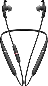Jabra Evolve 65e trådlöst nackbands-headset, Link 370, MS-optimerad – Bluetooth-headset med upp till 13 timmars batteritid – överlägset ljud för samtal och musik – passivt brusreducerande headset