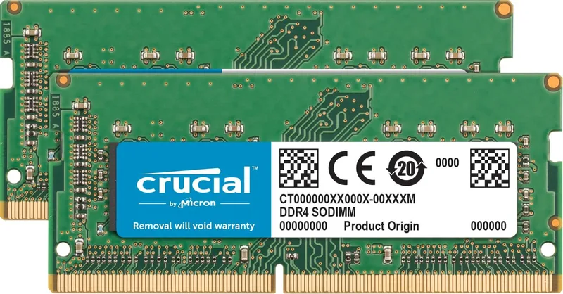 Avgörande RAM CT2K16G4SFD832A 32 GB (2 x 16 GB) DDR4 3200 MHz CL22 (2933MHz eller 2666 MHz) Laptop arbetsminnessats