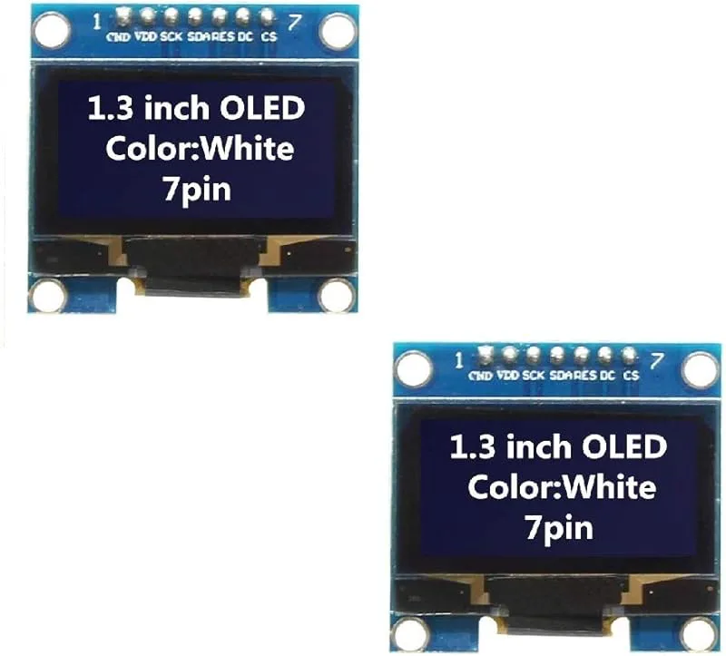 DollaTek 2st 1,3 tum 7P SPI 128x64 SSH1106 OLED LCD-skärm LCD-modul