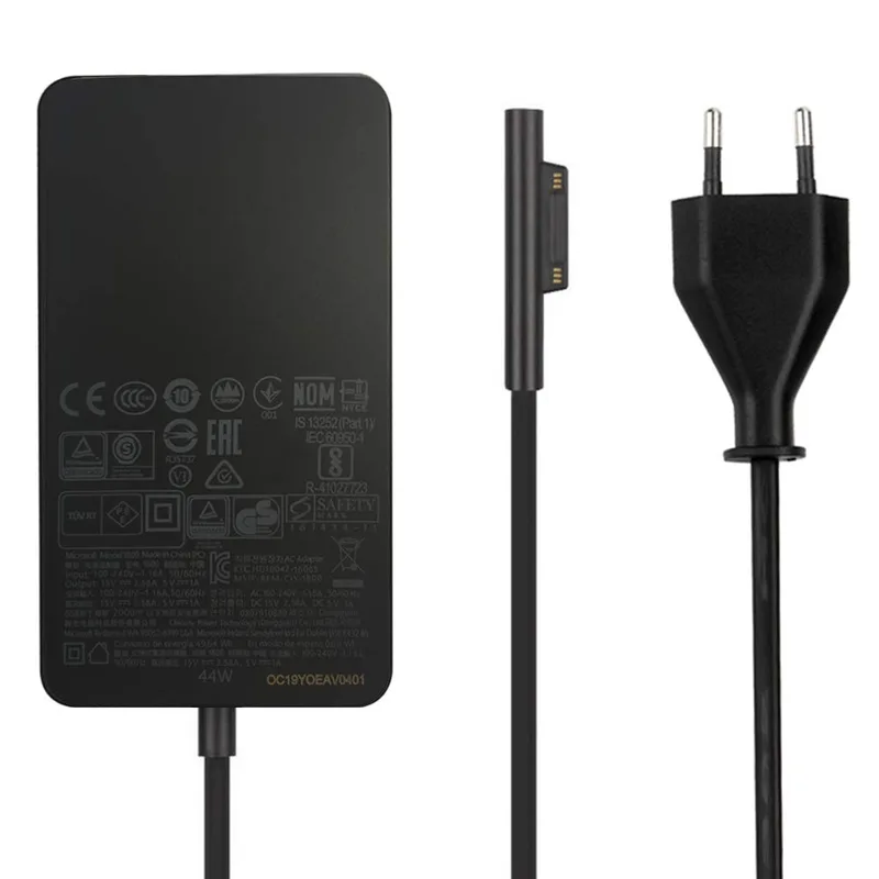 XITAIAN laddare 44 W 15 V 2,58 A för Microsoft Surface Pro 3 och Pro 4