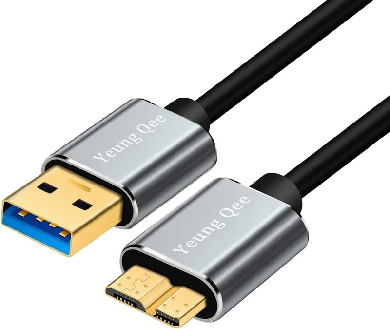 Yeung Qee USB 3.0 typ A hane till Micro B hårddiskkabel