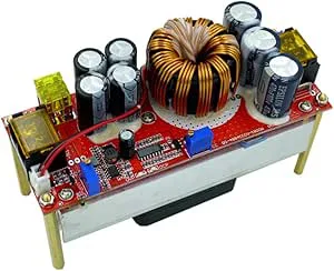 iHaospace 1200W 20A DC-DC ökar konstant spänning och konstant ström justerbar fordonsladdning strömförsörjningsmodul med kylfläkt