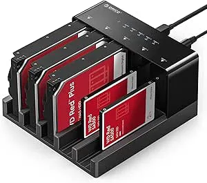 ORICO Docking Station 2,5/3,5" dockningsstation, USB 3.0, för 2,5/3,5" SATA-hårddisk och SSD, hög hastighet 6 GB/s, utan verktyg, upp till 80TB