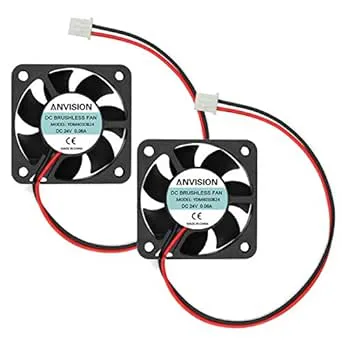 ANVISION Borstlös fläkt, DC 24 V, 40 mm x 10 mm, dubbla kullager, YDM4010B24, 2 stycken