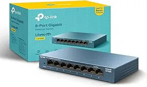 TP-Link LS108G 8-Port Desktop/Wallmount Gigabit Ethernet Switch/Hub