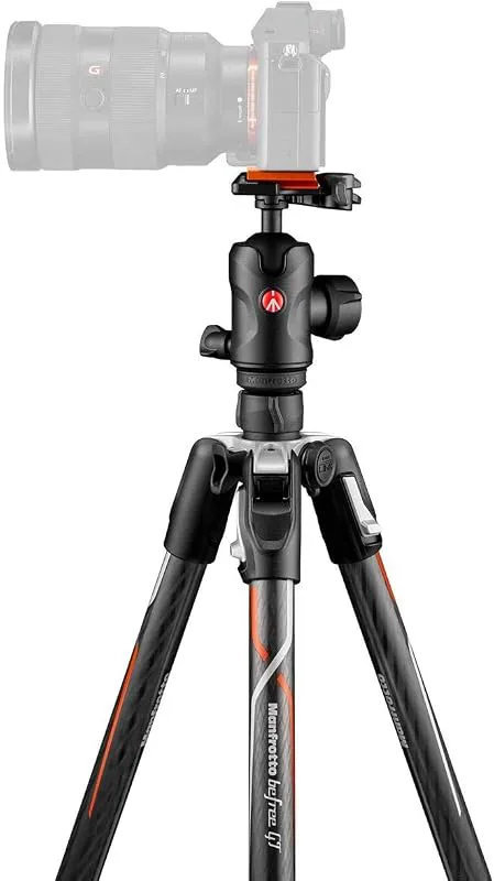 Manfrotto Befree GT Travel Carbon Fiber Tripod with 496 Ball Head for Sony Alpha Cameras