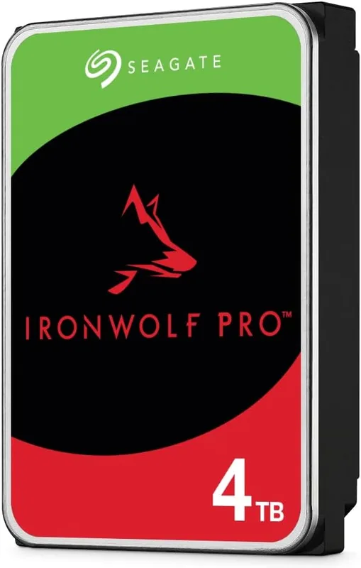 Seagate IronWolf Pro, 4TB, Internal Hair Disc, NAS, CMR, 3.5", SATA 6GB/s, 7200RPM, 128MB Cache, for NAS RAID, 3yr Rescue Services (ST4000NE01)