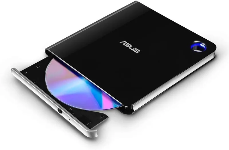 ASUS Bus Power Extern portabel DVD-enhet för Win10, Mac-kompatibel, M-DISC-stöd, skrivmjuk, svart, SBW-06D5H-U/BLK/G/AS/P2G