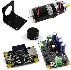Phidgets – Cerea bilstyrenset – HKT22-kodare 3531_0; 50 cm kabel för HKT22, 3035_0; 24 V växellådsmotor – 588U/min 3269_3; USB-isolator 3060_0; enkel USB-motorstyrning 5A 1B