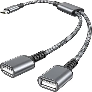 Basesailor USB C-kontakt till dubbel USB adapter 0.3m