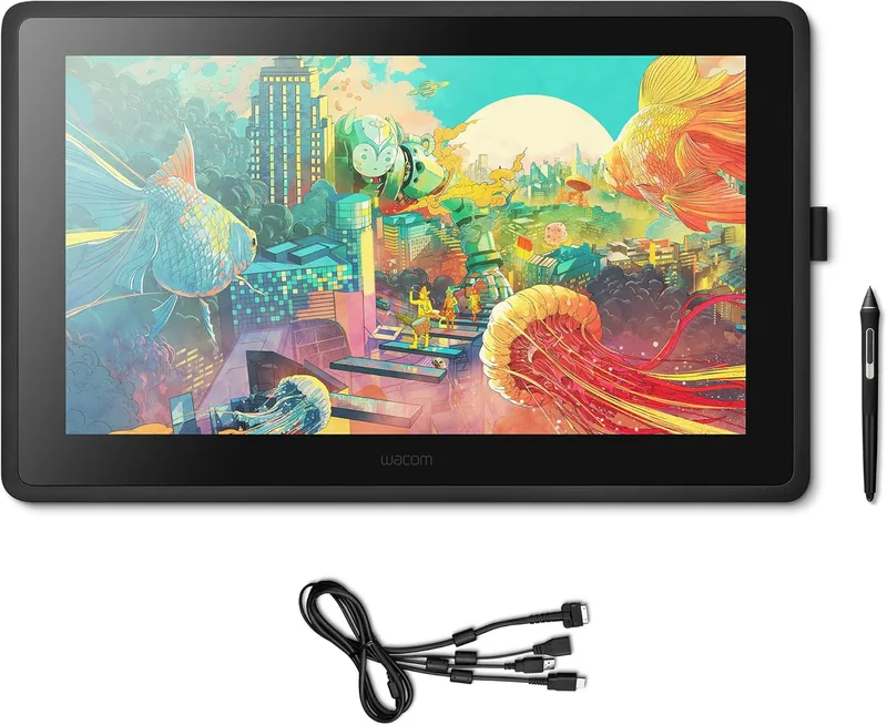 Wacom Cintiq 22 creative drawing screen including adjustable stand