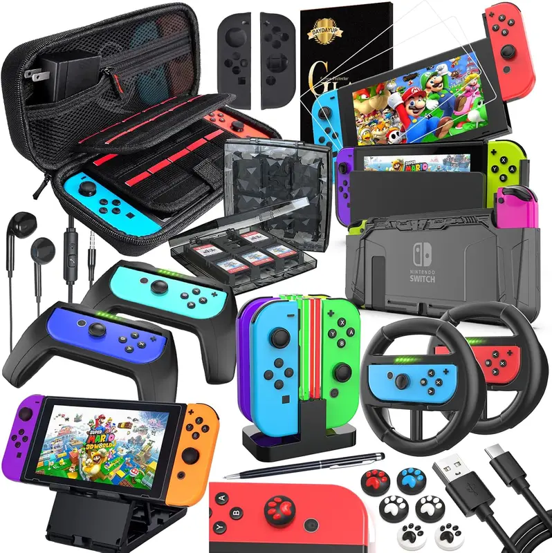 Deruitu Switch Accessories Pack Compatible with Nintendo Switch