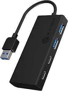 ICY BOX USB 3.0 Hub Type-A till 2 x Type-A USB-portar